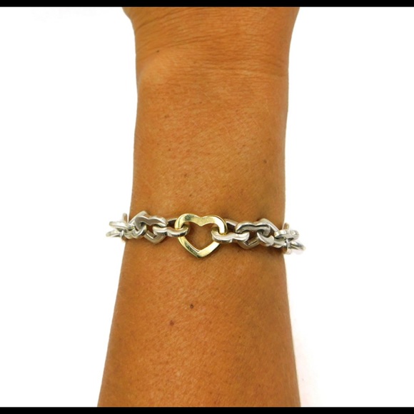 Tiffany & Co. 2000 Retired Vintage Interlocking Hearts 925 Silver Bracelet - Picture 4 of 9